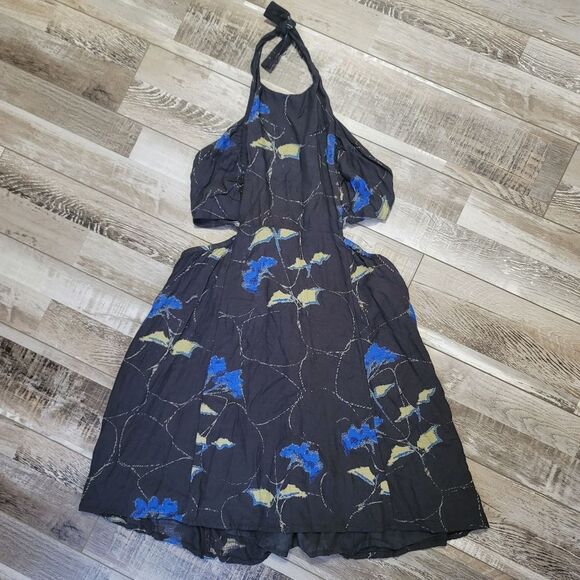 Free People Floral Halter Dress Size XS - Picture 1 of 5